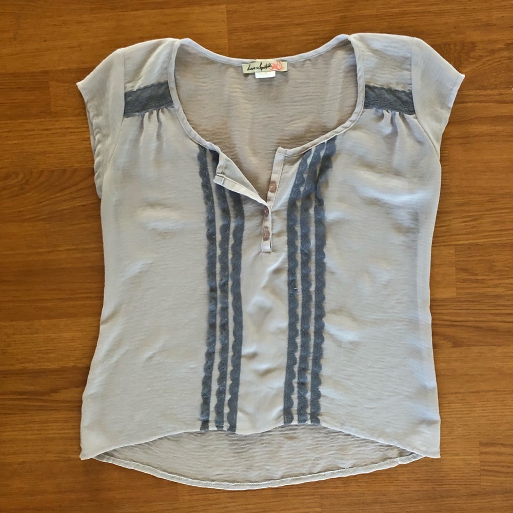 Love Squared Light Blue Blouse